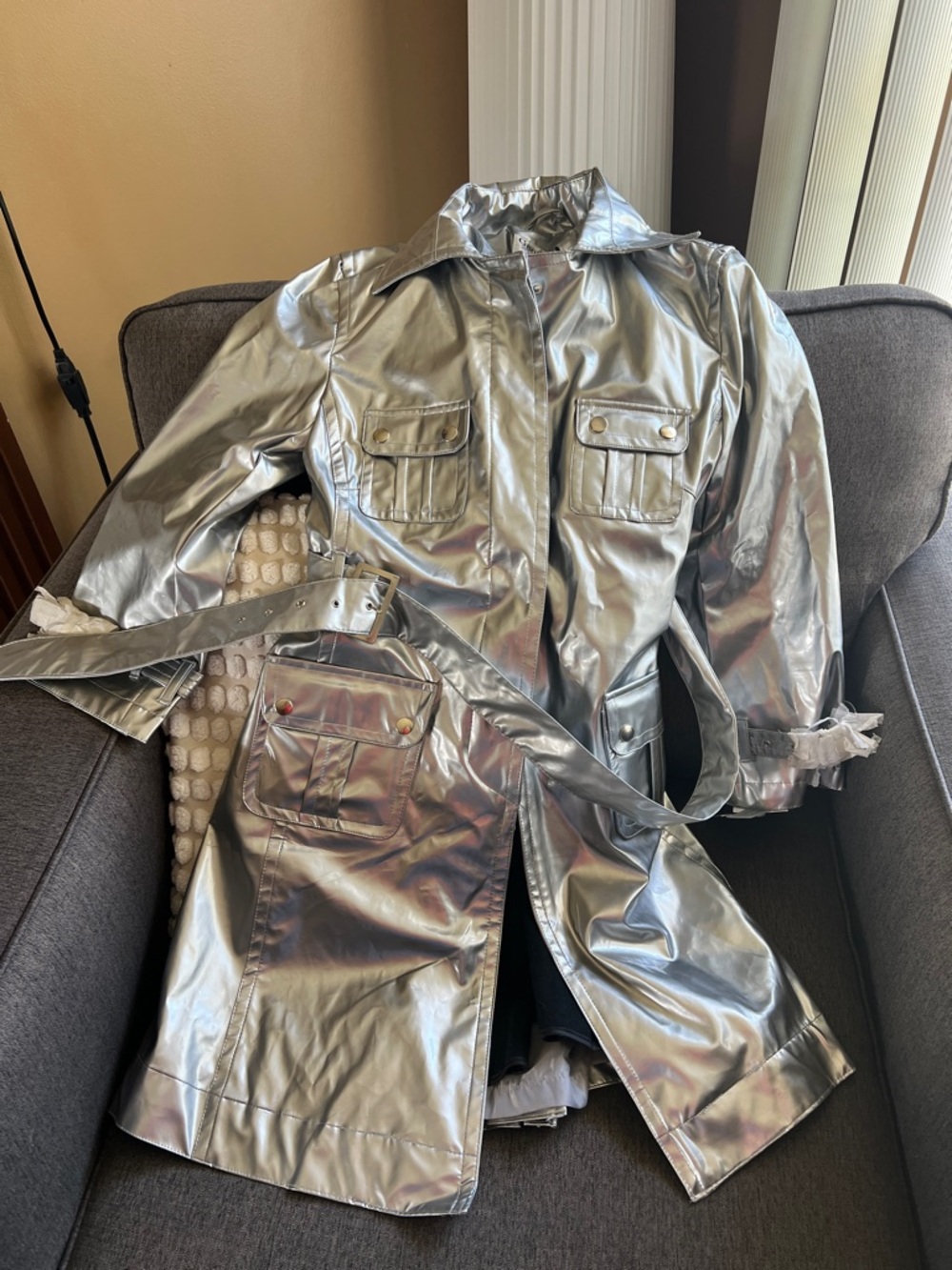 George Simonton Metallic Silver Coat